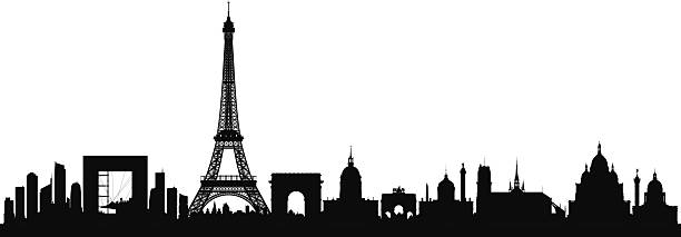 Paris skyline silhouette